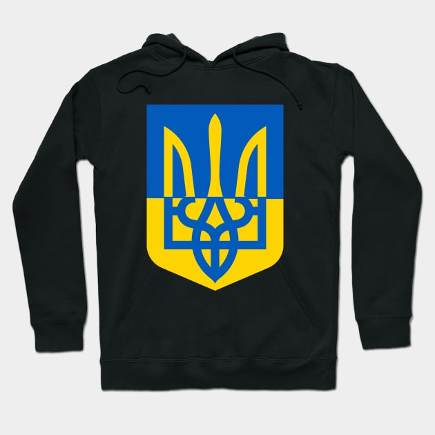 Ukraine Shield Trident Hoodie by Scar